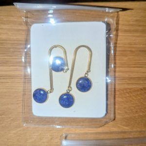 Boucles d'oreilles Double Bleu